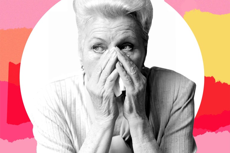 A sad grandmother.